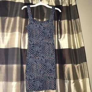Hollister navy, pink, and white patterned dress